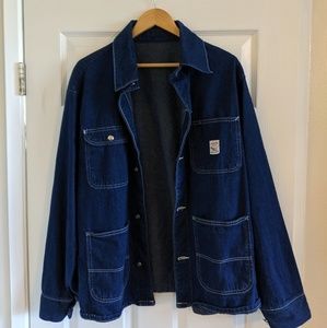 Pointer brand washed Denim chore shirt (large)